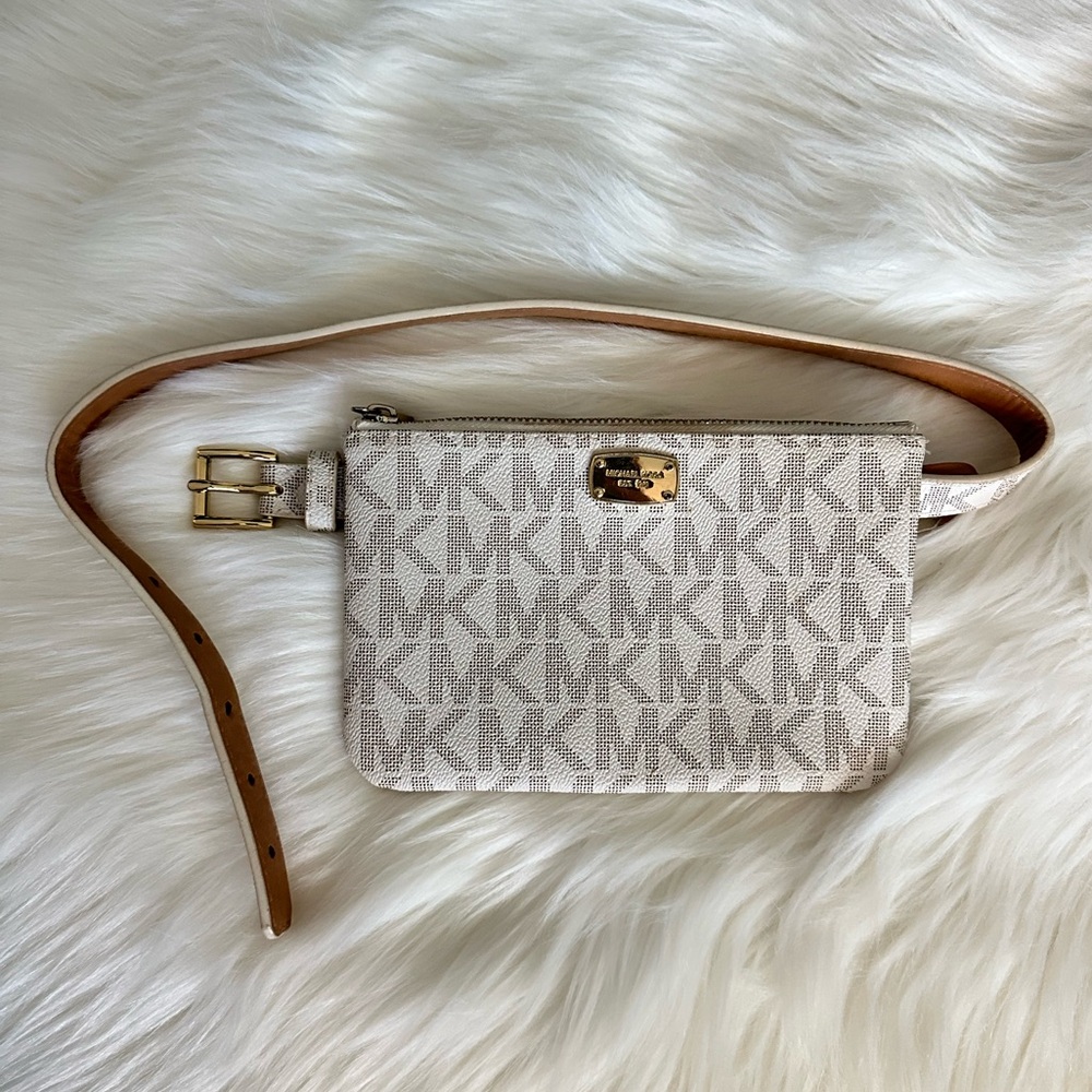 Michael Kors White and Tan Belt Bag - Picture 4 of 12